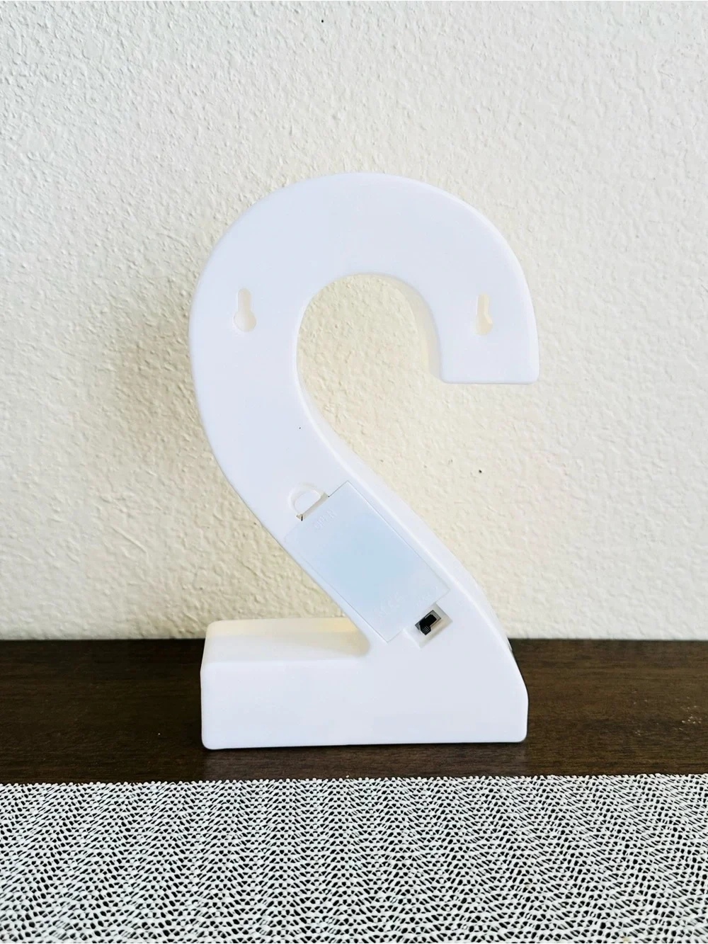 LED Number 2 Lighted Marquee Sign - White with Warm Yellow Bulbs